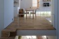 Passage of Landscape house, ihrmk, Japanese architects, Japan, rice fields, storage spaces, wooden deck, wooden terrace, natural ventilation, natural light, green architecture, passive house, daylit homes