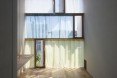 Passage of Landscape house, ihrmk, Japanese architects, Japan, rice fields, storage spaces, wooden deck, wooden terrace, natural ventilation, natural light, green architecture, passive house, daylit homes