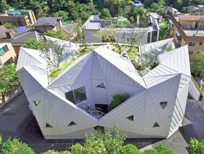 Hwa Hun house, blooming house, IROJE KHM Architects, vertical garden, green roof, rooftop garden, green building, Seoul, South Korea, green architecture