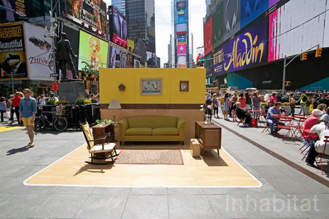 green design, eco design, sustainable design, Recycle art, Times Square Arts, Justin Bettman #Setinthestreets, recycled furniture