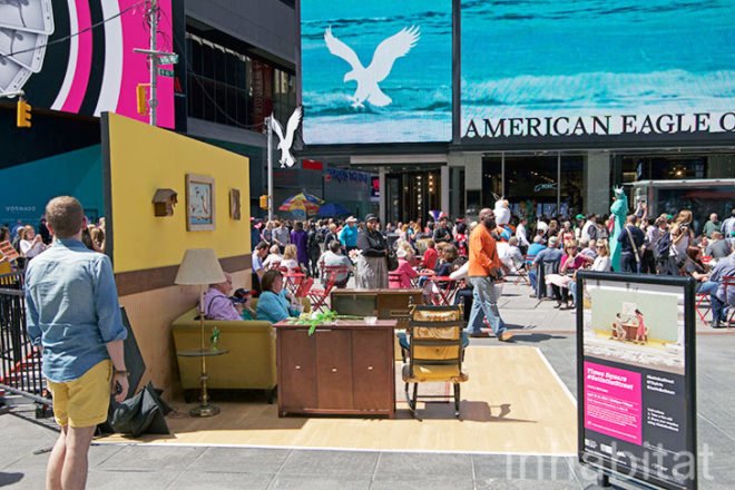 green design, eco design, sustainable design, Recycle art, Times Square Arts, Justin Bettman #Setinthestreets, recycled furniture