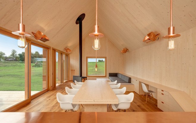 green design, eco design, sustainable design, louver facade, Kuhnlein Architecktur, Timber House, gabled house, wooden louver
