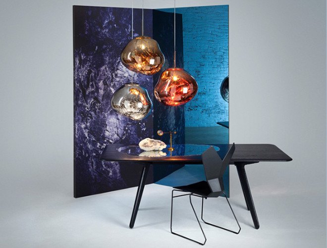 melt lamps, Tom Dixon, Milan Design Week, blown glass, lighting fixtures, lamps, lamp design, glass lamps, FRONT, pendant lights, green design, British designers