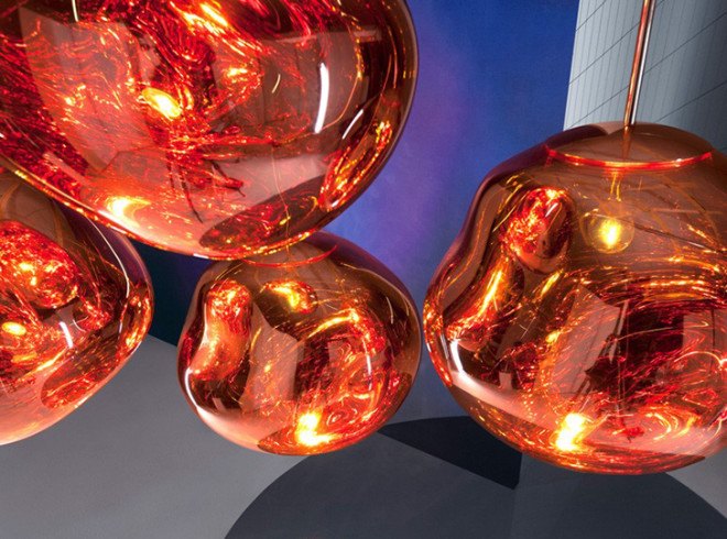 melt lamps, Tom Dixon, Milan Design Week, blown glass, lighting fixtures, lamps, lamp design, glass lamps, FRONT, pendant lights, green design, British designers