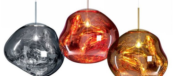 melt lamps, Tom Dixon, Milan Design Week, blown glass, lighting fixtures, lamps, lamp design, glass lamps, FRONT, pendant lights, green design, British designers