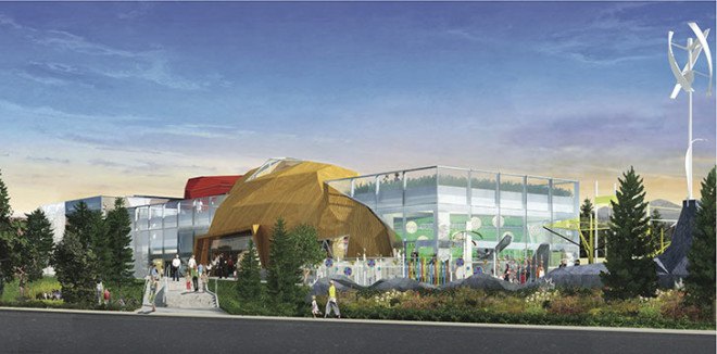Muzeiko children's museum, museum design, Bulgaria, Sofia, green roof, geothermal energy, curtain walls, LED lights, LEED Gold certification, energy-efficient building, green architecture, A&A Architects, Lee H. Skolnick Architecture + Design Partnership