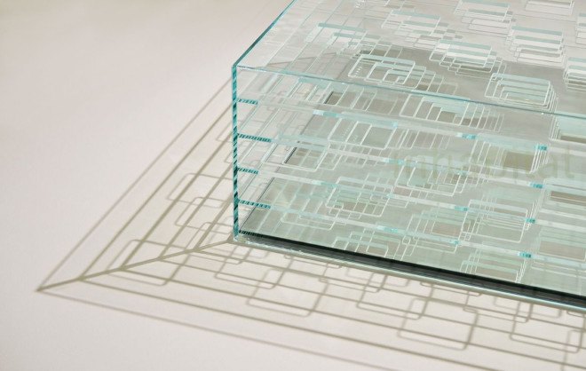 Nendo Glass Cutout Table, oki sato, milan design week, milan furniture fair, Permanente di Milano, nendo, nendo milan, Cappellini, Driade, Gebruder Thonet Vienna, Italian Glass, Lemnos, Moroso, best of nendo