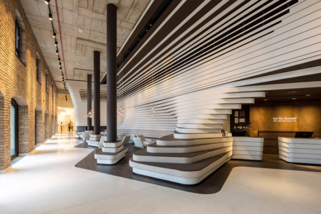 GRAFT Architects, Old Mill Belgrade Hotel, Serbia, recycled materials