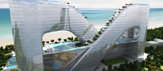 green design, eco design, sustainable design, PyeongChang, Planning Korea Designs, 2018 Winter Olympics, sky gardens, infinity shaped architecture