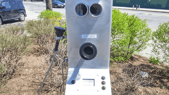 public utteraton machine, solar power, solar powered phone booth, long island city, long island city art, Rebecca Hackemann, utteraton, public art nyc