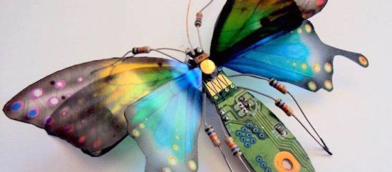 Computer Component Bugs, Julie Alice Chappell, upcycled sculpture, upcycled electronics, environmental art, insect sculptures, e-waste, electronic waste, discarded electronic art,