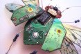 Computer Component Bugs, Julie Alice Chappell, upcycled sculpture, upcycled electronics, environmental art, insect sculptures, e-waste, electronic waste, discarded electronic art,