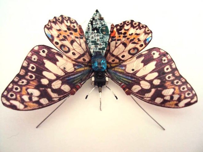 Computer Component Bugs, Julie Alice Chappell, upcycled sculpture, upcycled electronics, environmental art, insect sculptures, e-waste, electronic waste, discarded electronic art,