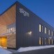 STGM Architects, headquarters, Quebec, Canada, office space, natural lighting, water management, energy-efficient building, wooden facade, timber facade, solar wall, green architecture, prefab building, open-plan office, LED lights