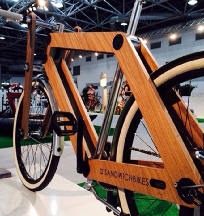 Sandwichbikes, Sandwichbikes Milan, Sandwichbikes Milan furniture fair, Sandwichbikes NEED, Van Gogh Sandwichbikes, Walnut limited edition Sandwichbikes, NEED Milan Design Week, Milan Design Week, Milan Furniture Fair, Milan NEED fair, plywood bikes, reader submission
