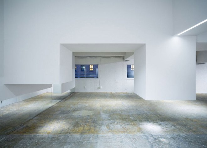 Sasaki Architecture, Wall Cloud, modern conversion, converted warehouse, office space, daylit office, floating walls, concrete, green renovation, Japan, Japanese architects
