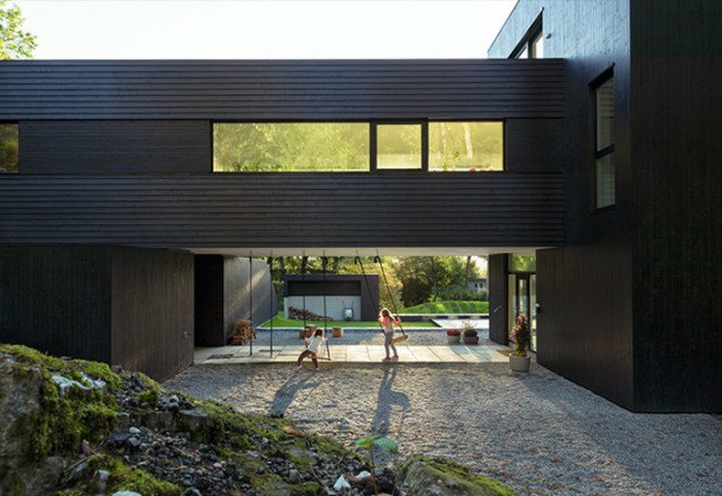 green design, eco design, sustainable design , Todd Saunders, Saunders Architects, Bergen Norway, cantilever house, Villa S, podium house