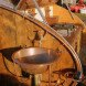 dave moult, teardrop trailer, steampunk, 19th century design, copper, leather, recycled materials