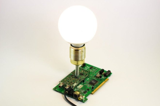 recycled materials, upcycling, upcycled lamps, decorative lamps, automotive parts, tablo, computer hardware