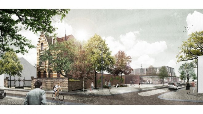 belgian architecture, marc koehler architects, leisure center, community center, devla landscape architecture, delobelle architechten, sustainable building