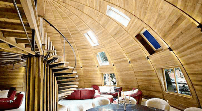 energy efficient home, rooftop solar array, Self-Supporting Dome Homes, Nicoló Bini's, AchiBlox, Christopher Simmonds, sustainable renovation, contemporary home, Bates Masi Architects, Jim Poteet architect, modular furniture, German-certified home
