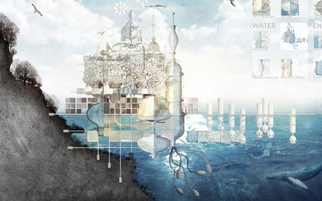 Tower of Refuge, green skyscraper, tower, futuristic skyscraper, evolo skyscraper competiton 2015, solar power, animal extinction, deforestation, green architecture