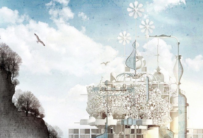 Tower of Refuge, green skyscraper, tower, futuristic skyscraper, evolo skyscraper competiton 2015, solar power, animal extinction, deforestation, green architecture