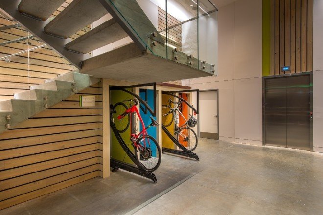 TreeHouse Memorial City, LEED Platinum, Texas, Houston, green office building, green building, solar panels, rainwater harvesting, energy-efficient building, green roof, roof garden