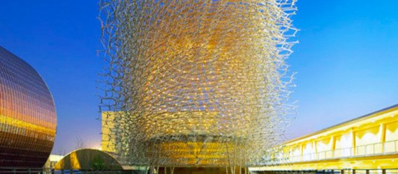 2015 milan expo, milan expo, uk pavilion, wolfgang buttress, beehive-inspired, bee inspired structure, bee inspired building, uk design, british design, importance of bees, importance of pollinators, led lighting, beehive-controlled lights, bee controlled lights, bee controlled leds