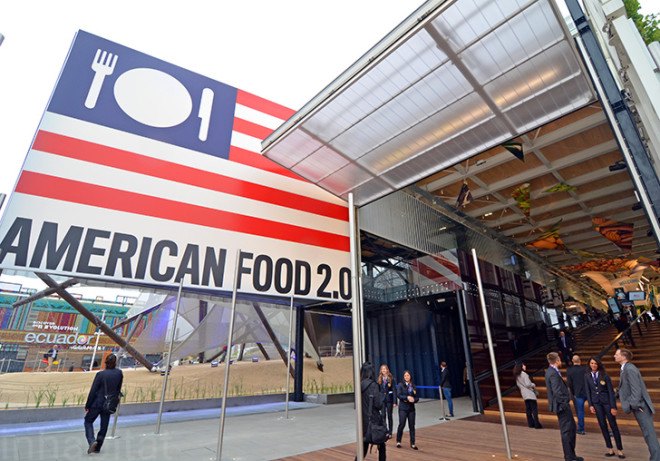 Biber Architects, USA Pavilion, milan expo, world expo, 2015 world expo, world expo 2015, milan world expo, green architecture, sustainable architecture, green wall, living wall, vertical farm, American Food 2.0: United to Feed the Planet, American Food 2.0, sustainable agriculture, sustainable food, US Pavilion