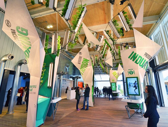 Biber Architects, USA Pavilion, milan expo, world expo, 2015 world expo, world expo 2015, milan world expo, green architecture, sustainable architecture, green wall, living wall, vertical farm, American Food 2.0: United to Feed the Planet, American Food 2.0, sustainable agriculture, sustainable food, US Pavilion