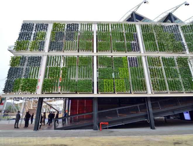 Biber Architects, USA Pavilion, milan expo, world expo, 2015 world expo, world expo 2015, milan world expo, green architecture, sustainable architecture, green wall, living wall, vertical farm, American Food 2.0: United to Feed the Planet, American Food 2.0, sustainable agriculture, sustainable food, US Pavilion