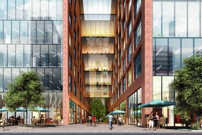 Williamsburg Generator Office, architecture, Brooklyn architecture, Heritage Equity Partners, tech hub, tech hub office space, office space brooklyn, new developments williamsburg, Kent Avenue and North 12th Street office space, urban design, glass buildings nyc,