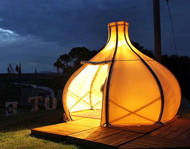 (f)route pod, froute pod, giant grass, bamboo architecture, sustainable design, camping, tent design, bamboo tent, glamping, meditation space, handmade bamboo