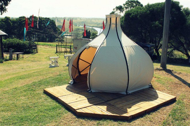 (f)route pod, froute pod, giant grass, bamboo architecture, sustainable design, camping, tent design, bamboo tent, glamping, meditation space, handmade bamboo