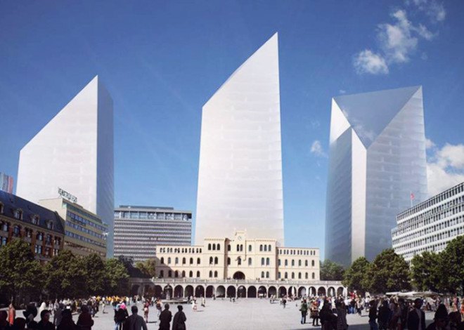 Snohetta, Oslo, Oslo business district, business quarter, Oslo business quarter, Oslo Norway, Norway, architecture competition, Oslo architecture competition