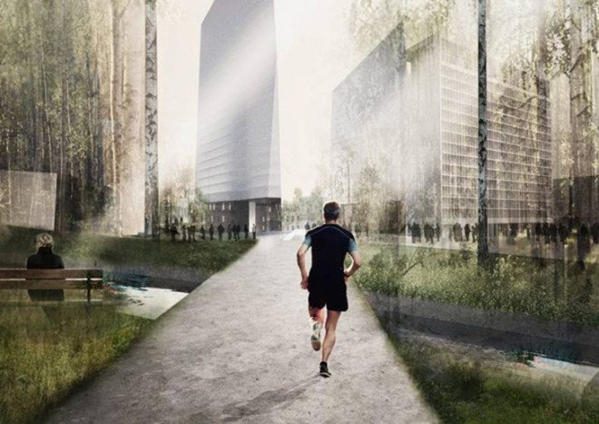 Snohetta, Oslo, Oslo business district, business quarter, Oslo business quarter, Oslo Norway, Norway, architecture competition, Oslo architecture competition