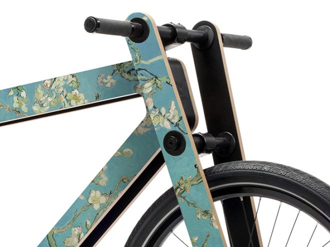 Sandwichbikes, Sandwichbikes Milan, Sandwichbikes Milan furniture fair, Sandwichbikes NEED, Van Gogh Sandwichbikes, Walnut limited edition Sandwichbikes, NEED Milan Design Week, Milan Design Week, Milan Furniture Fair, Milan NEED fair, plywood bikes, reader submission