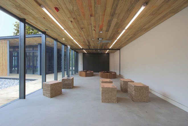 Hong Kong, Architectural Services Department, contemporary Chinese-style, Community Green Station, Sha Tin, bamboo screens, recycled shipping containers, open courtyards, prefab architecture, modular architecture