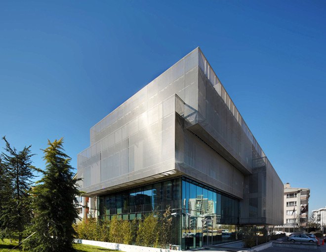 TMB Headquarters, Turkey, Avci Architects, Ankara, office building, LEED Platinum, LEED certification, green building, green architecture, mesh facade, transparent facade, ventilation system, solar power