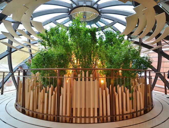 World Expo, Milan Expo, World Expo 2015, 2015 Milan Expo, Azerbaijan pavilion, Milan Expo 2015, world expo, wooden facade, recycled materials, biosphere, Azerbaijan, pavilion, green architecture, timber louvers