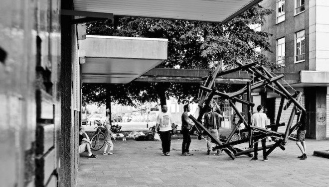 ONOFF, BOULEvard ball, urban intervention, urban art installation, art installation, mobile playground, Kanal Playground Festival, reader submitted content, Buckminster Fuller, tensegrity