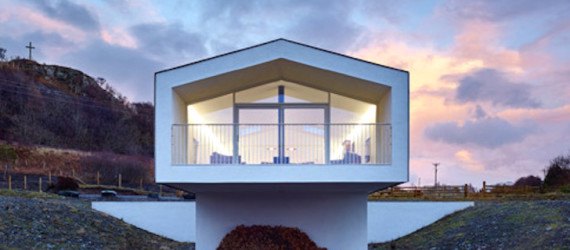 Faire Chaolais, Faire Chaolais by Dualchas, Dualchas Architects, Morar, Small Isles, Scotland, holiday home, skylights, cantilever, cantilevered building, heat recovery ventilating unit, underfloor heating