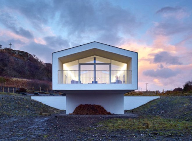 Faire Chaolais, Faire Chaolais by Dualchas, Dualchas Architects, Morar, Small Isles, Scotland, holiday home, skylights, cantilever, cantilevered building, heat recovery ventilating unit, underfloor heating
