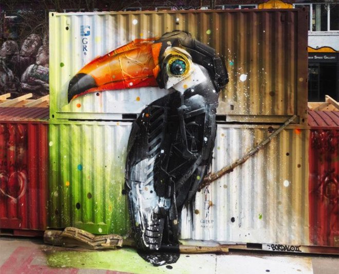 Bordalo II, trash animal sculptures, recycled art, urban art, animal street art, new art technique, trash collage, Portugal, Lisbon,