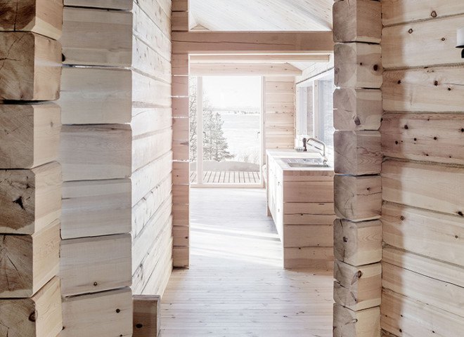 Aslak Haanshuus Arkitekter, Norway, log cabin, green renovation, wooden architecture, pitched roof, traditional contruction techniques, modern retreat, wooden deck, green building