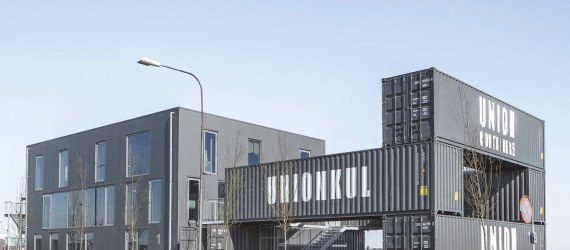 Arcgency, cargotecture, Nordhaven, shipping containers, shipping container architecture, Copenhagen, energy efficient office, cargotecture office, shipping container office, Unionkul office, Unionkul by Arcgency, natural daylight,