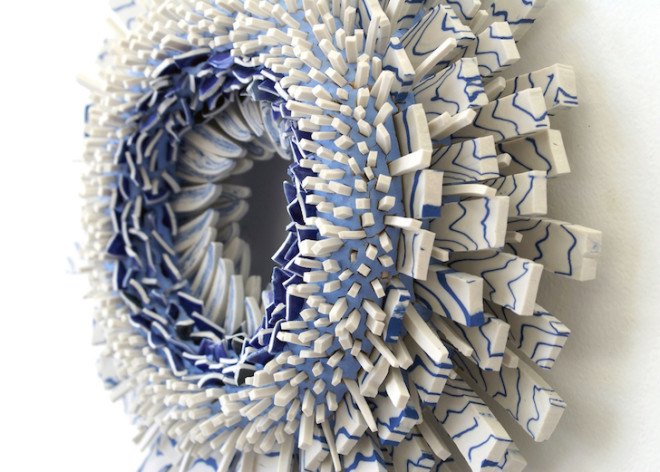 Zemer Peled, pottery, floral sculptures, ceramics, COLLECT art fair, bloom shards, flower shards, smashed ceramics, ceramic sculpture