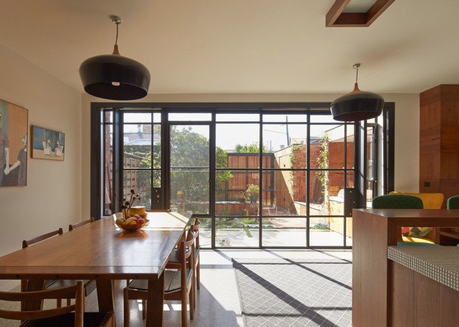 PHOOEY Architects, green renovation, melbourne, australian architects, salvaged materials, upcycling, Victorian-era house, brick house, recycled materials, natural light