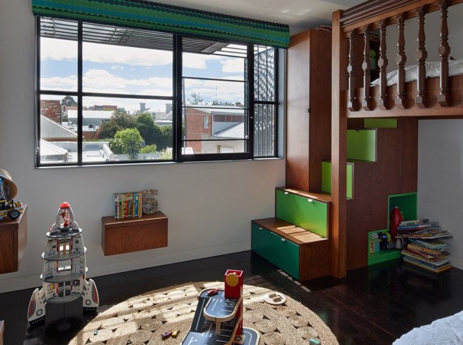 PHOOEY Architects, green renovation, melbourne, australian architects, salvaged materials, upcycling, Victorian-era house, brick house, recycled materials, natural light
